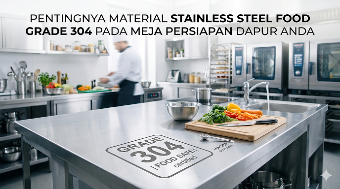 Pentingnya Material Stainless Steel Food Grade 304 pada Meja Persiapan Dapur Anda