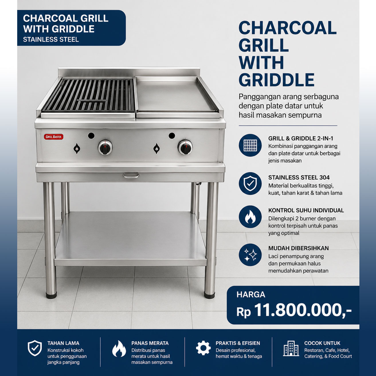 Charcoal Grill & Griddle 