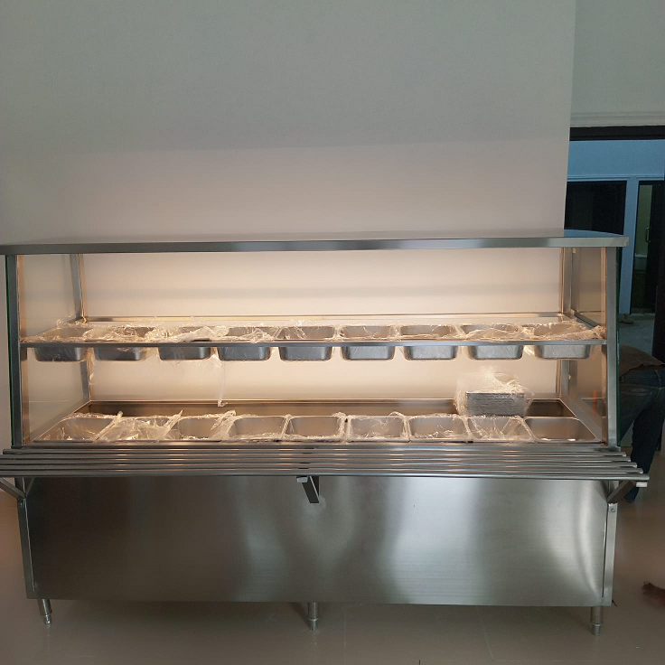 Display Bain Marie Stainless Steel untuk Restoran & Dapur Komersial