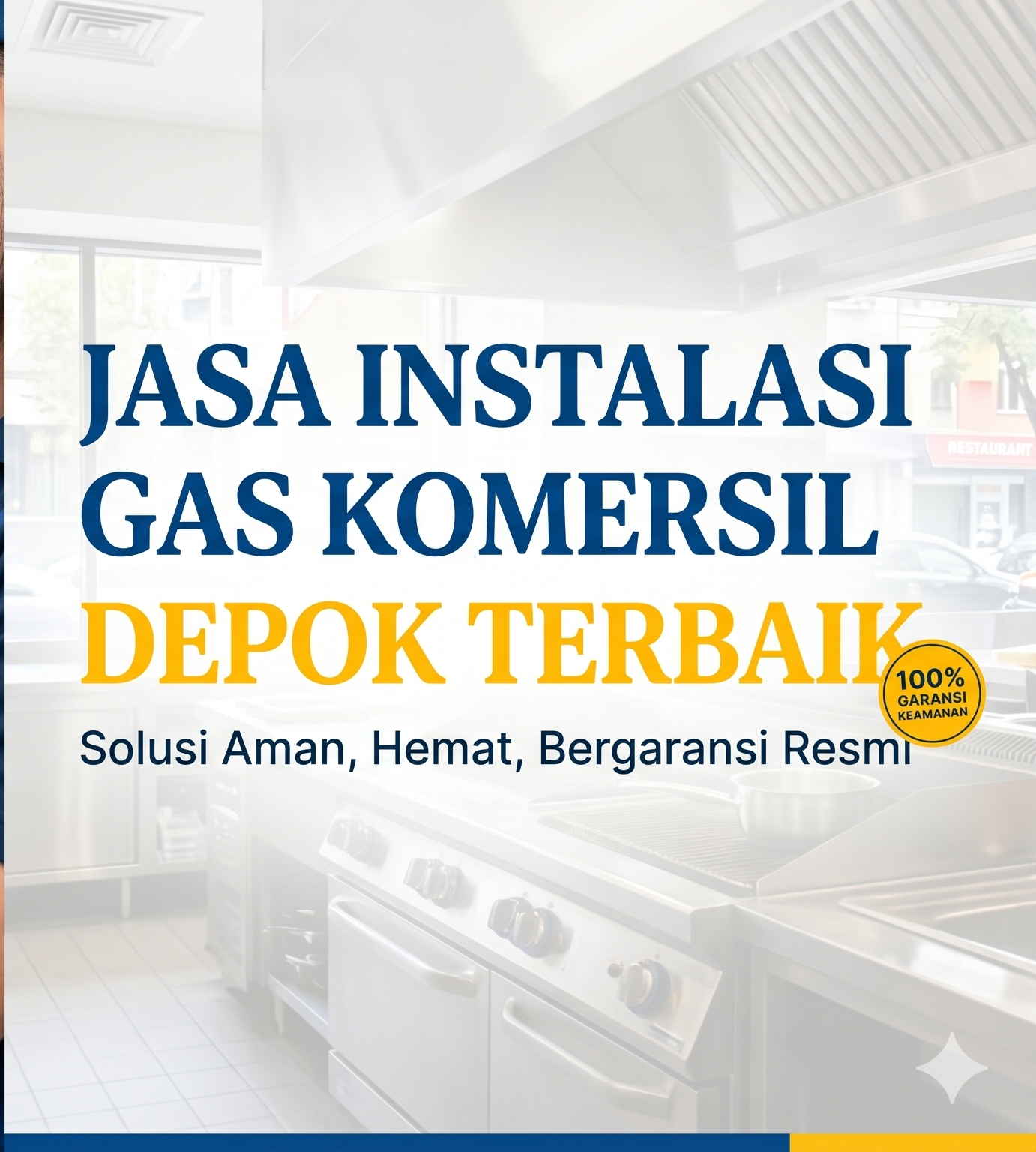 Jasa instalasi gas komersil Depok, instalasi gas bergaransi
