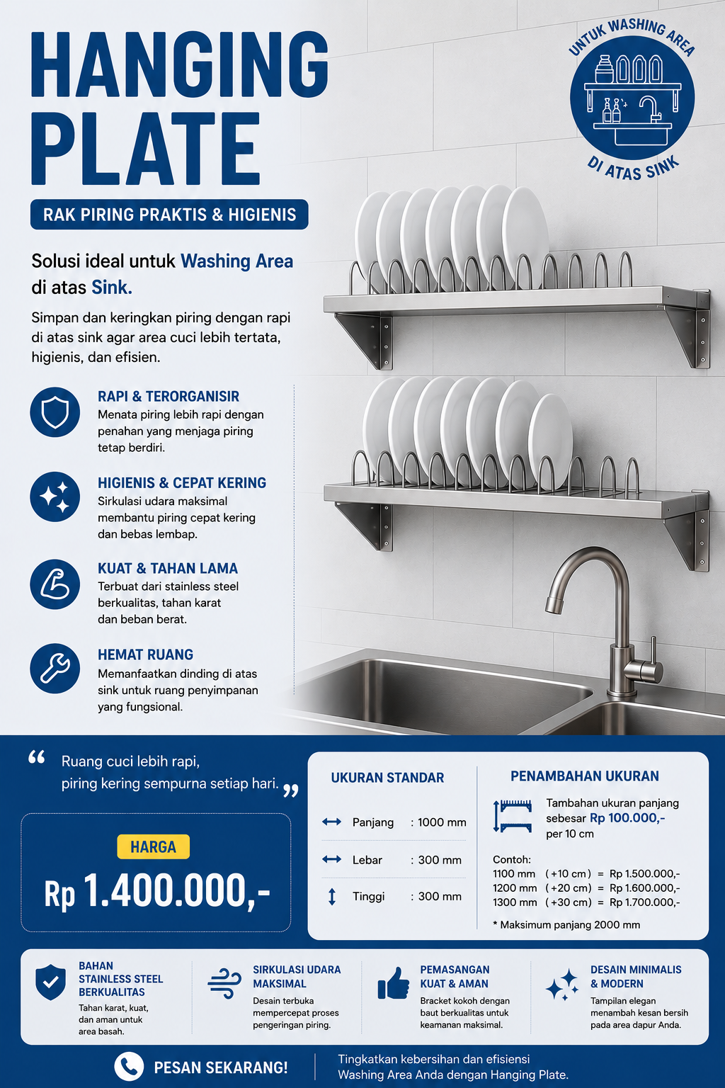 Hanging Plat Stainless