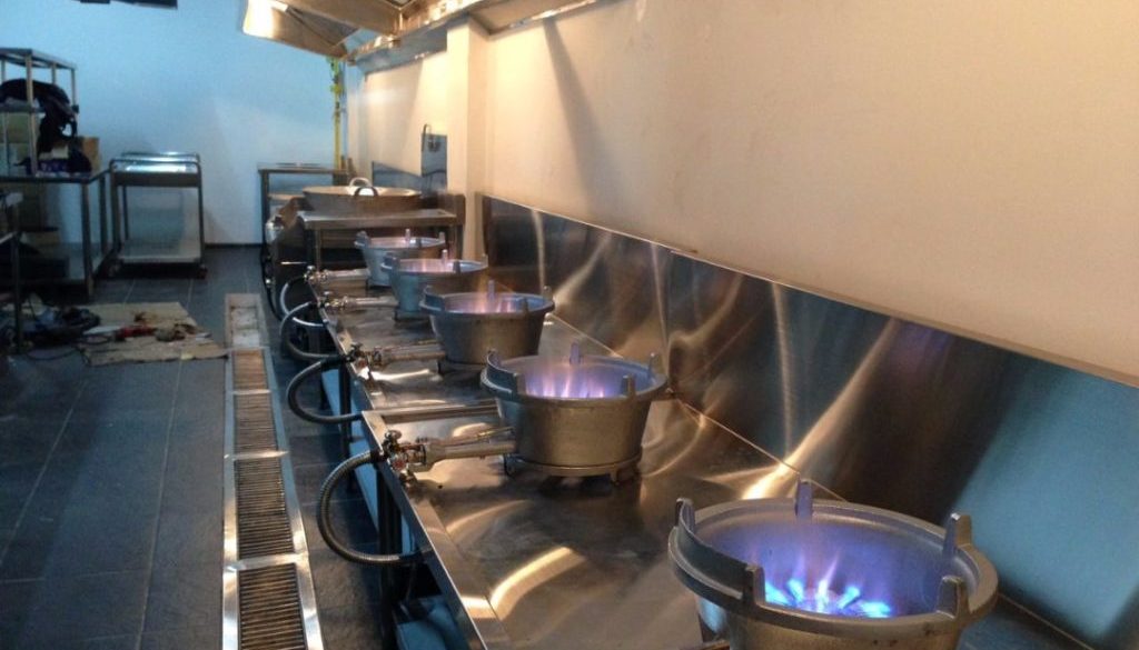 Stove Table With Gas Header